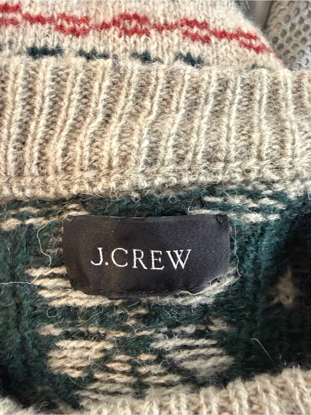 J.Crew Fair Isle Lambswool Dog Sweater Small